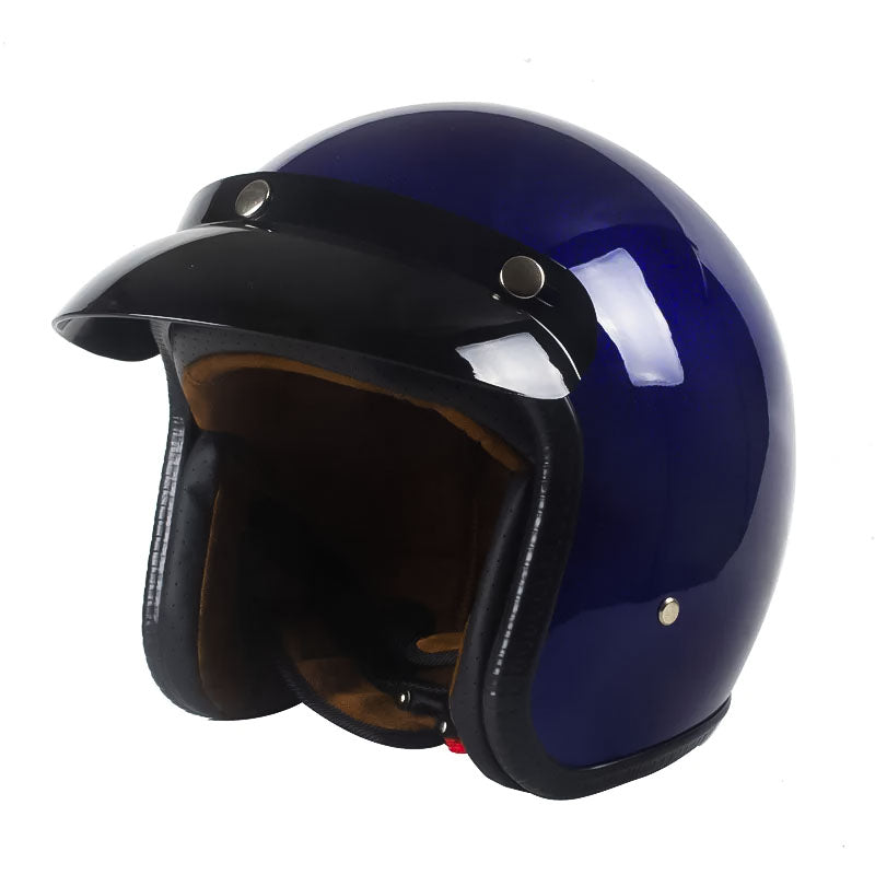Men’s Open Face Helmet Lightweight DOT Certified Fiberglass 3