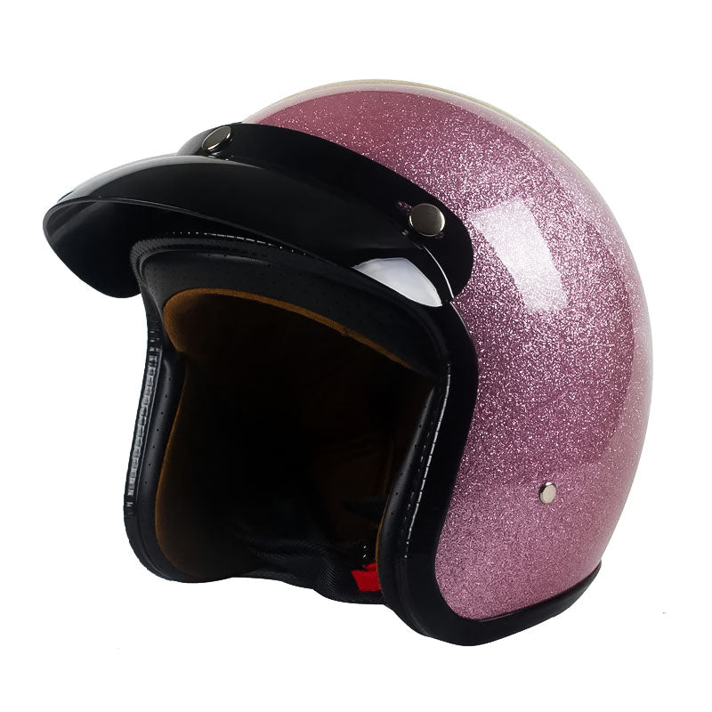 Men’s Open Face Helmet Lightweight DOT Certified Fiberglass 5