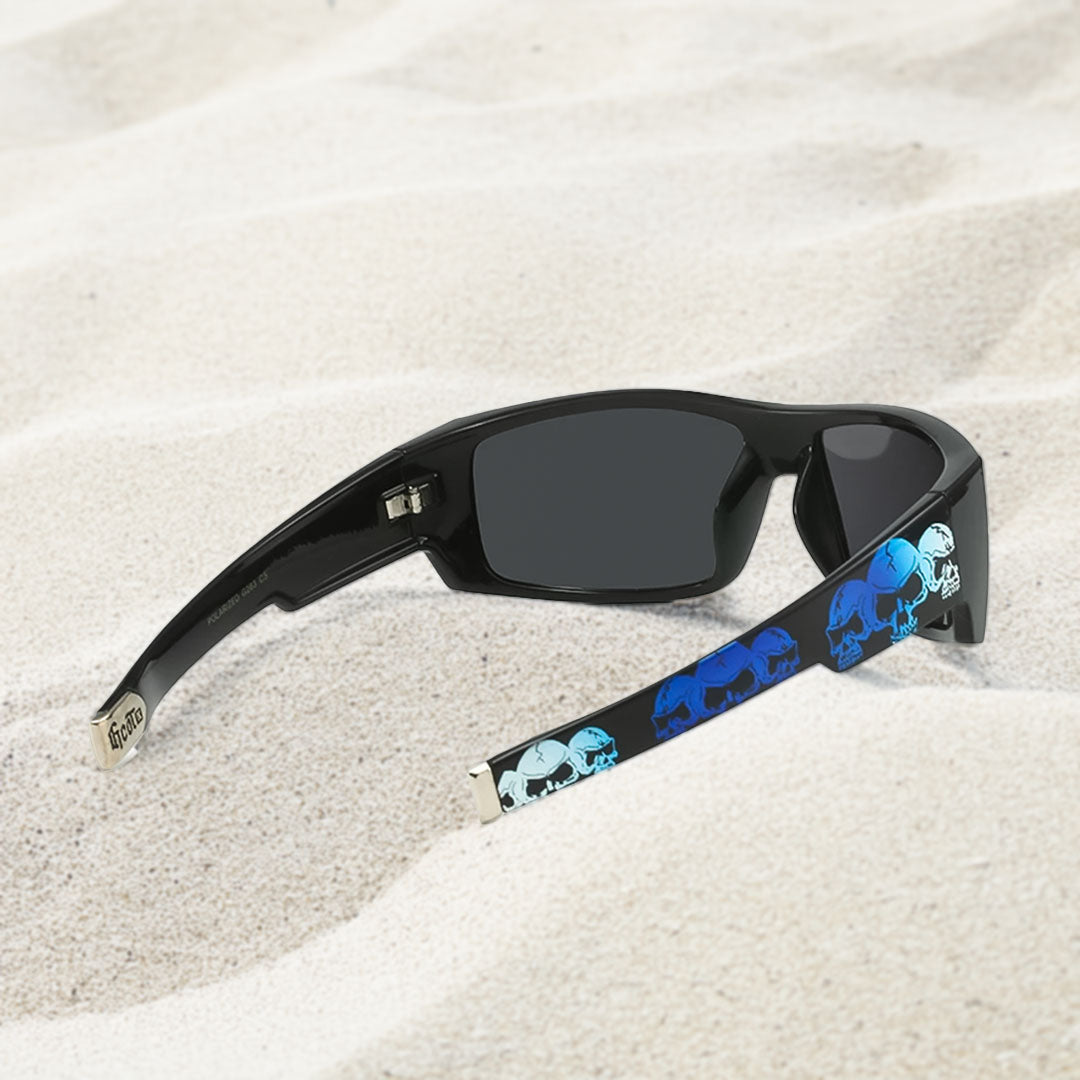 Men’s Polarized Sunglasses Bold Skull Design UV Protection Lightweight Durable 2