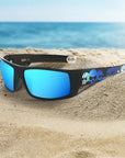 Men’s Polarized Sunglasses Bold Skull Design UV Protection Lightweight Durable 4