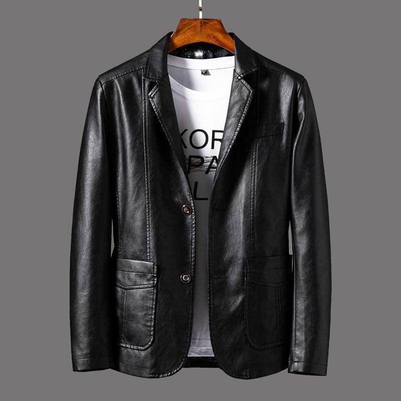 Men's Premium Leather Modern Cut Blazer Jacket 2