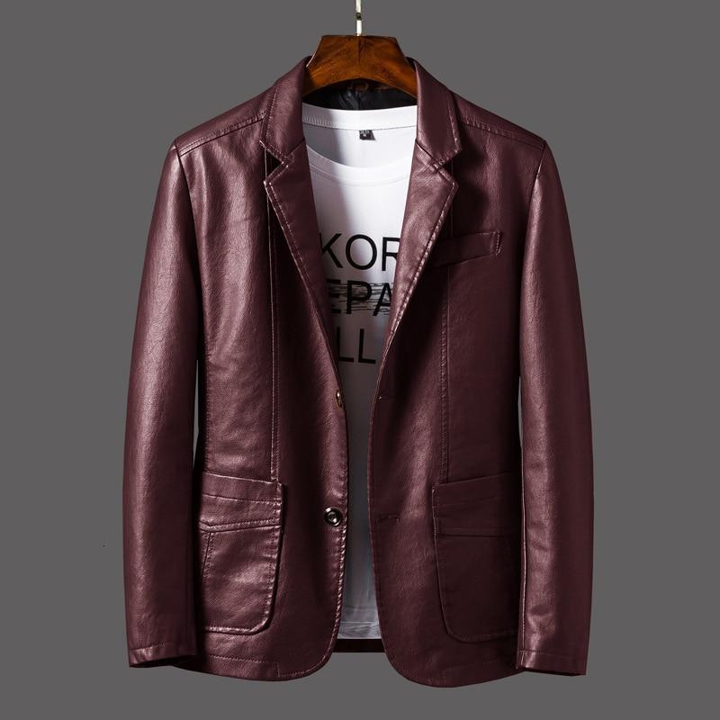 Men's Premium Leather Modern Cut Blazer Jacket 3