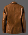 Men's Premium Leather Modern Cut Blazer Jacket 5