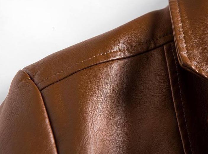 Men&#39;s Premium Leather Modern Cut Blazer Jacket 6