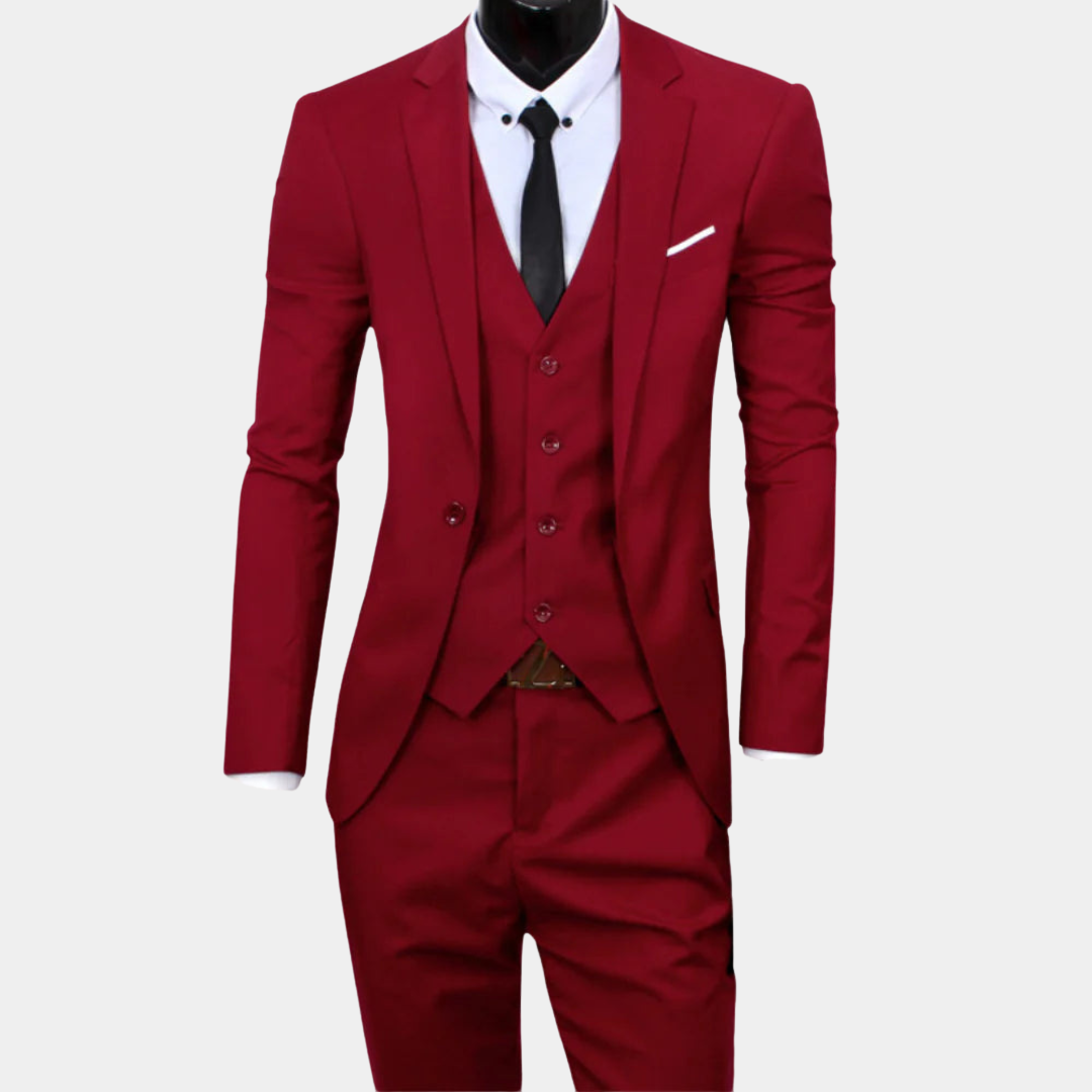 Men's Slim-Fit Stylish 3-Piece Suit for Weddings & Formal Events 0