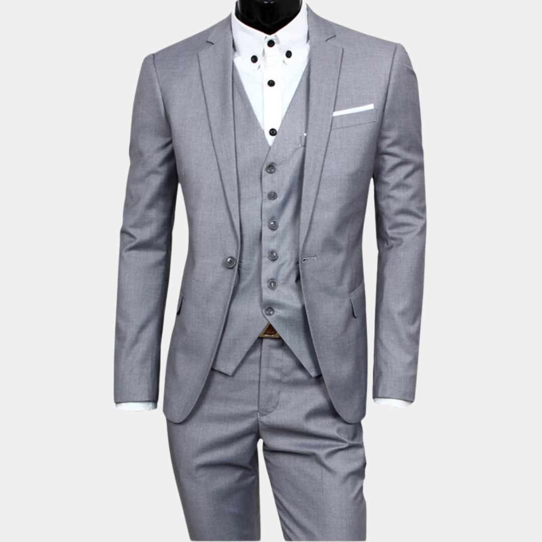 Men's Slim-Fit Stylish 3-Piece Suit for Weddings & Formal Events 3
