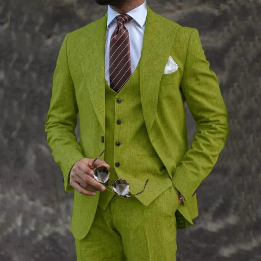 Men's Three-Piece Breathable Fabric Suit 1