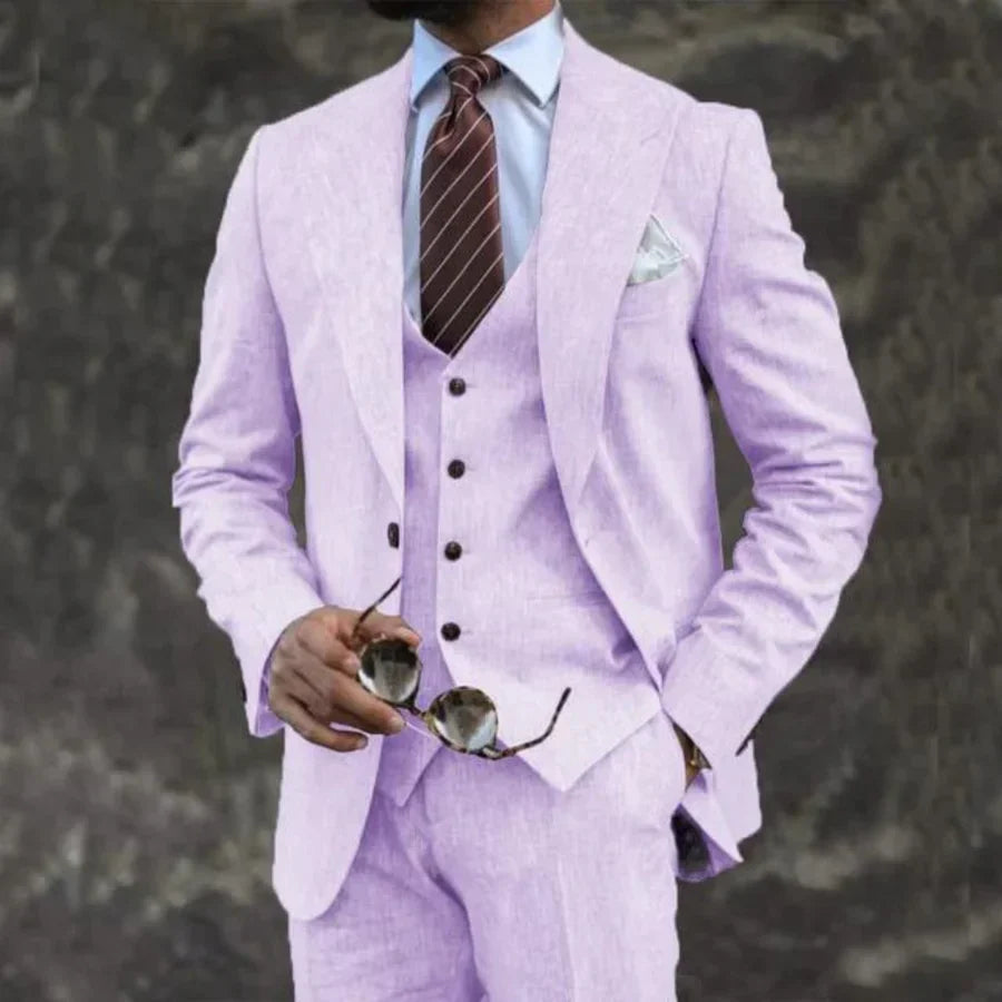 Men's Three-Piece Breathable Fabric Suit 2