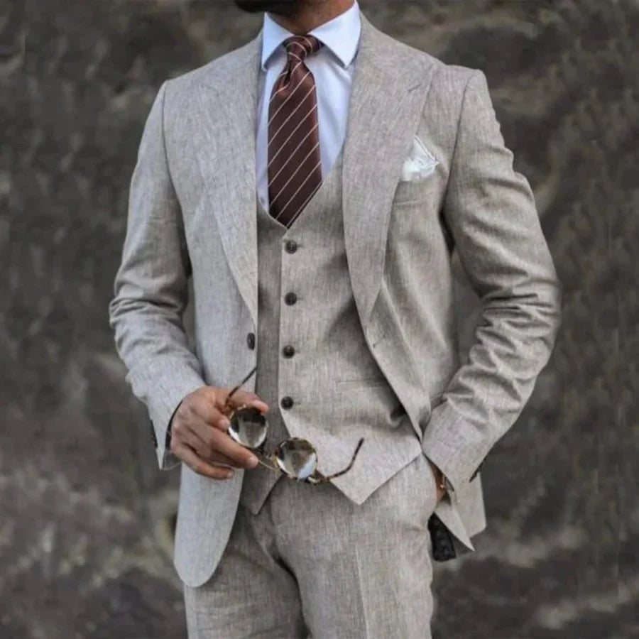 Men's Three-Piece Breathable Fabric Suit 5