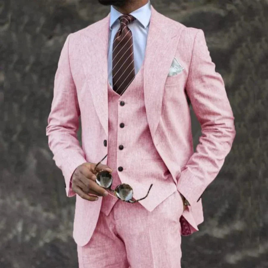 Men&#39;s Three-Piece Breathable Fabric Suit 9
