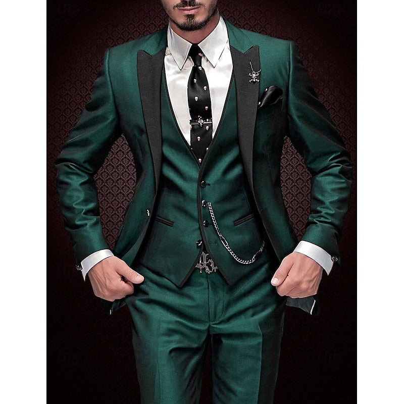 Men's Three-Piece Elegant Linen Suit 2