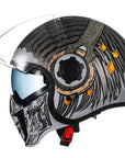 Men’s Vintage Modular Motorcycle Helmet Double Lens DOT ECE Approved ABS Shell 10
