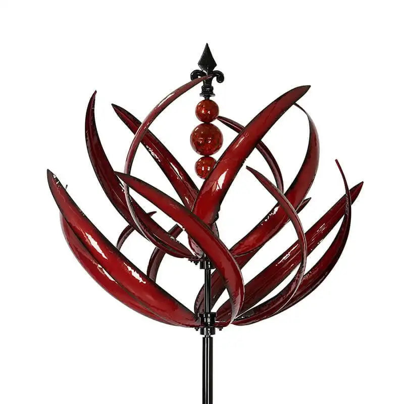 Metal Garden Wind Spinner Kinetic Art Sculpture - Elegant Outdoor Decor for Garden 1