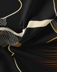 MidnightPetals - Elegant Black and Gold Duvet Set 4