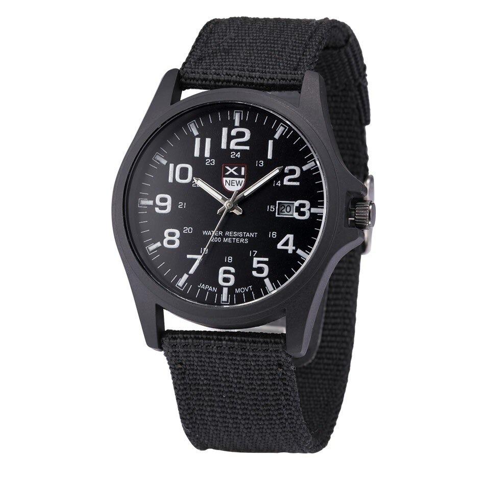 Military Style Robust Watch with Illuminated Dial, Water Resistant, Stopwatch, and Date Display 0