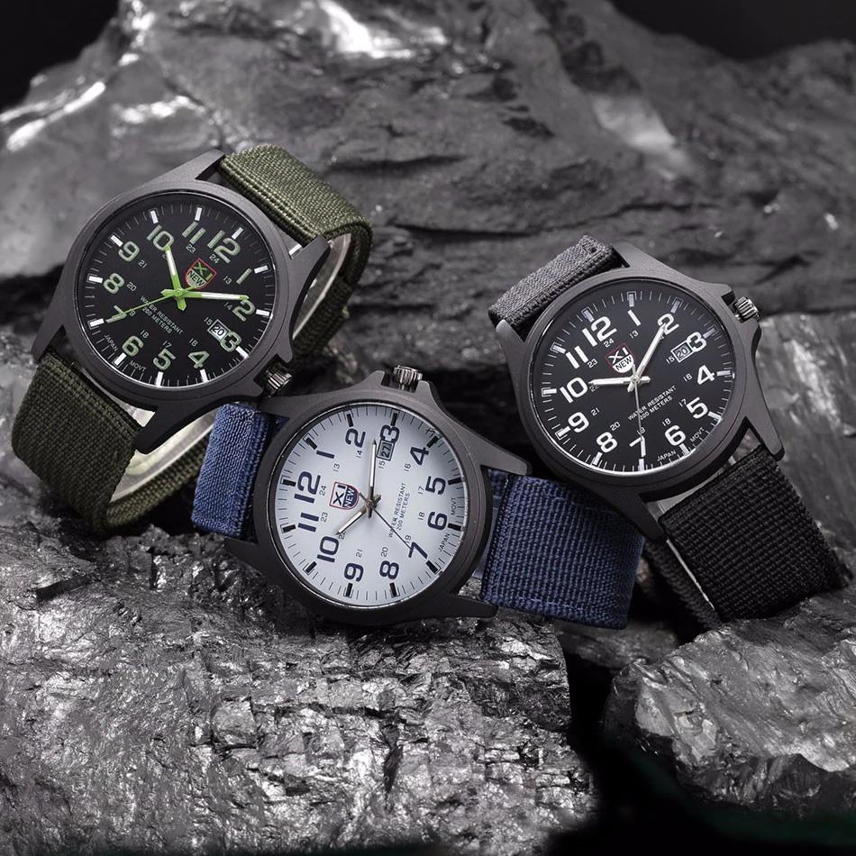 Military Style Robust Watch with Illuminated Dial, Water Resistant, Stopwatch, and Date Display 1
