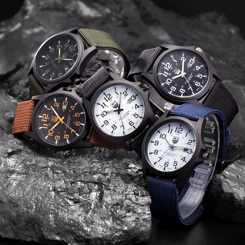 Military Style Robust Watch with Illuminated Dial, Water Resistant, Stopwatch, and Date Display 2
