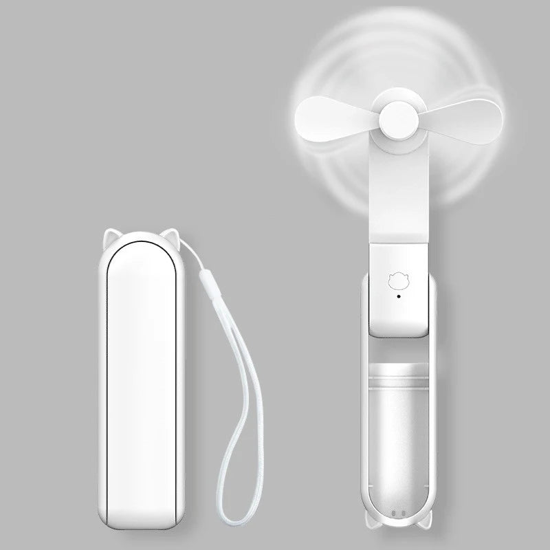 Mini hand fan Breezella | USB rechargeable | 3 speeds | Foldable & Powerbank function | 2000mAh battery 3