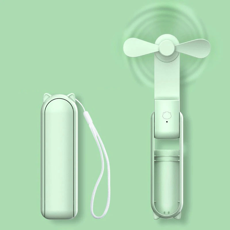 Mini hand fan Breezella | USB rechargeable | 3 speeds | Foldable & Powerbank function | 2000mAh battery 4