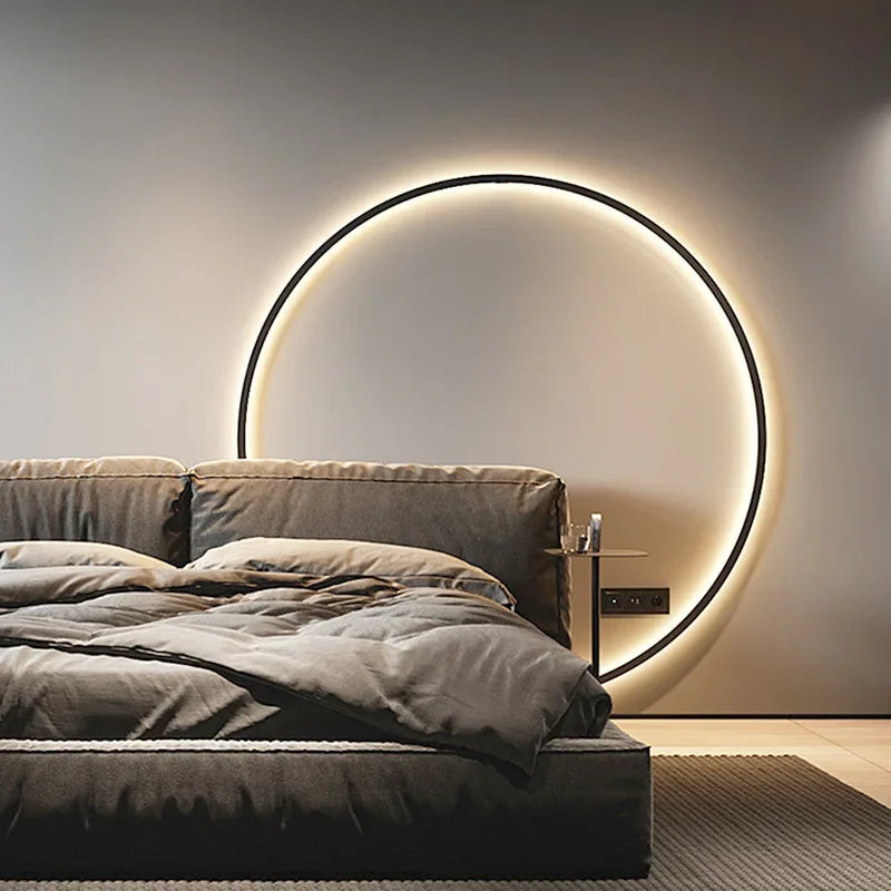 Minimal Round Wall Lamp – Sleek LED Wall Sconce Lighting for Modern Interiors, 30 cm, Energy Efficient Ambient Light 1