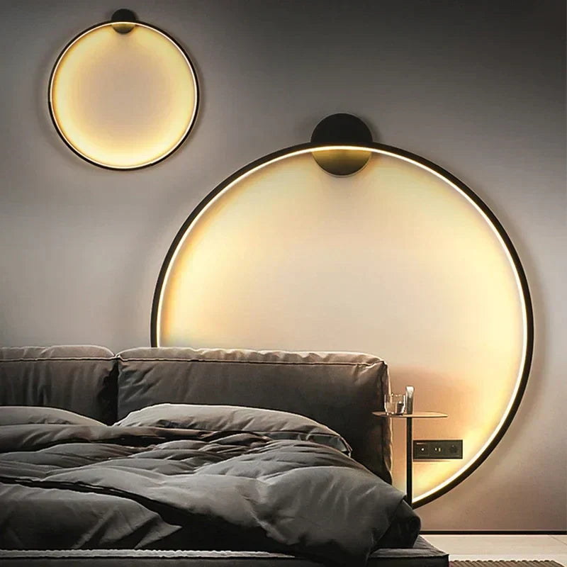 Minimal Round Wall Lamp – Sleek LED Wall Sconce Lighting for Modern Interiors, 30 cm, Energy Efficient Ambient Light 2