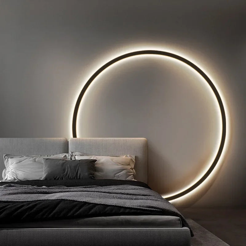 Minimal Round Wall Lamp – Sleek LED Wall Sconce Lighting for Modern Interiors, 30 cm, Energy Efficient Ambient Light 3