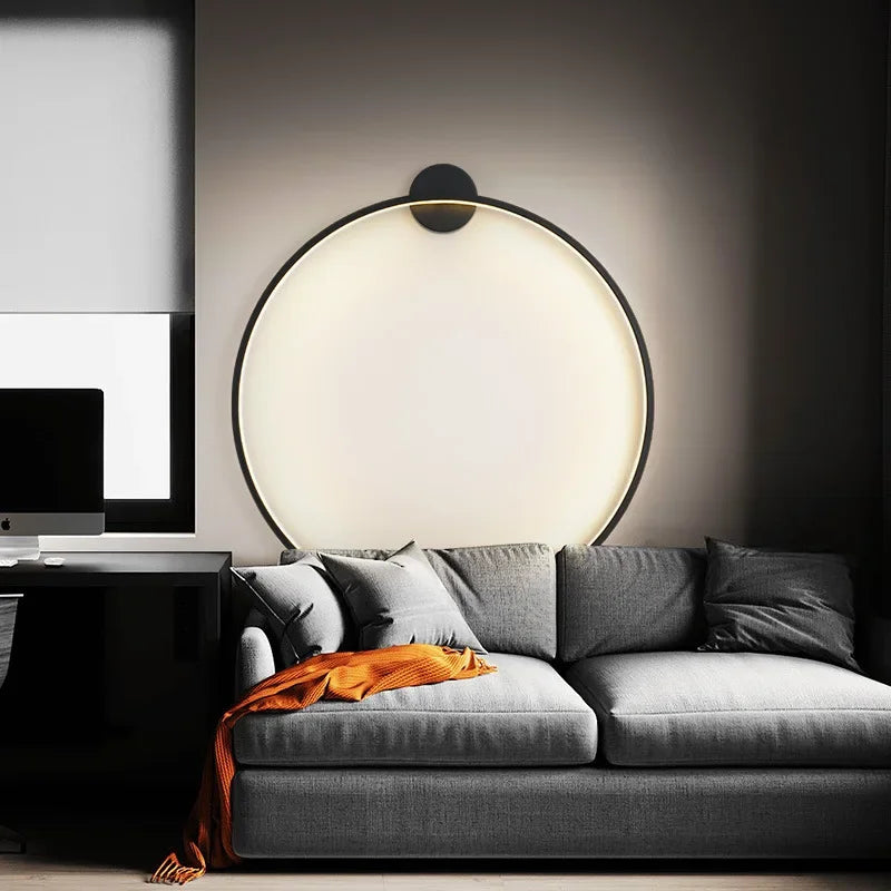 Minimal Round Wall Lamp – Sleek LED Wall Sconce Lighting for Modern Interiors, 30 cm, Energy Efficient Ambient Light 4