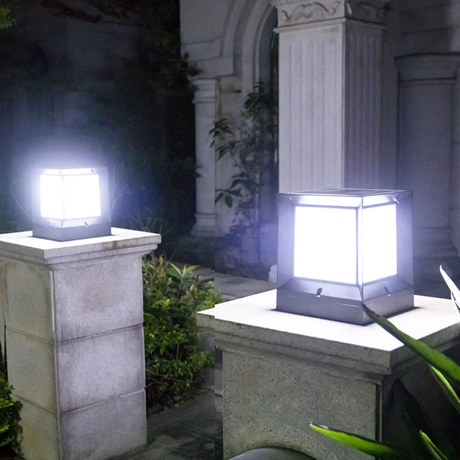Modern Outdoor Lamp – Sleek Aluminum Cube Light Fixture for Garden, Terrace, and Pathway Illumination 3