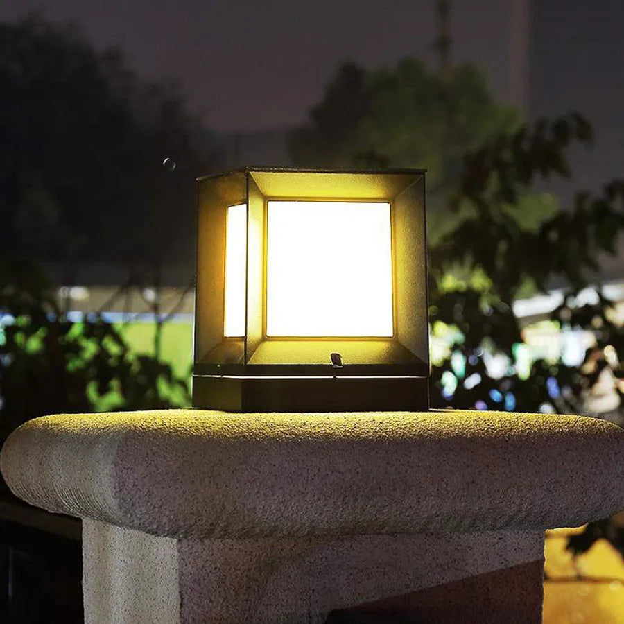 Modern Outdoor Lamp – Sleek Aluminum Cube Light Fixture for Garden, Terrace, and Pathway Illumination 4