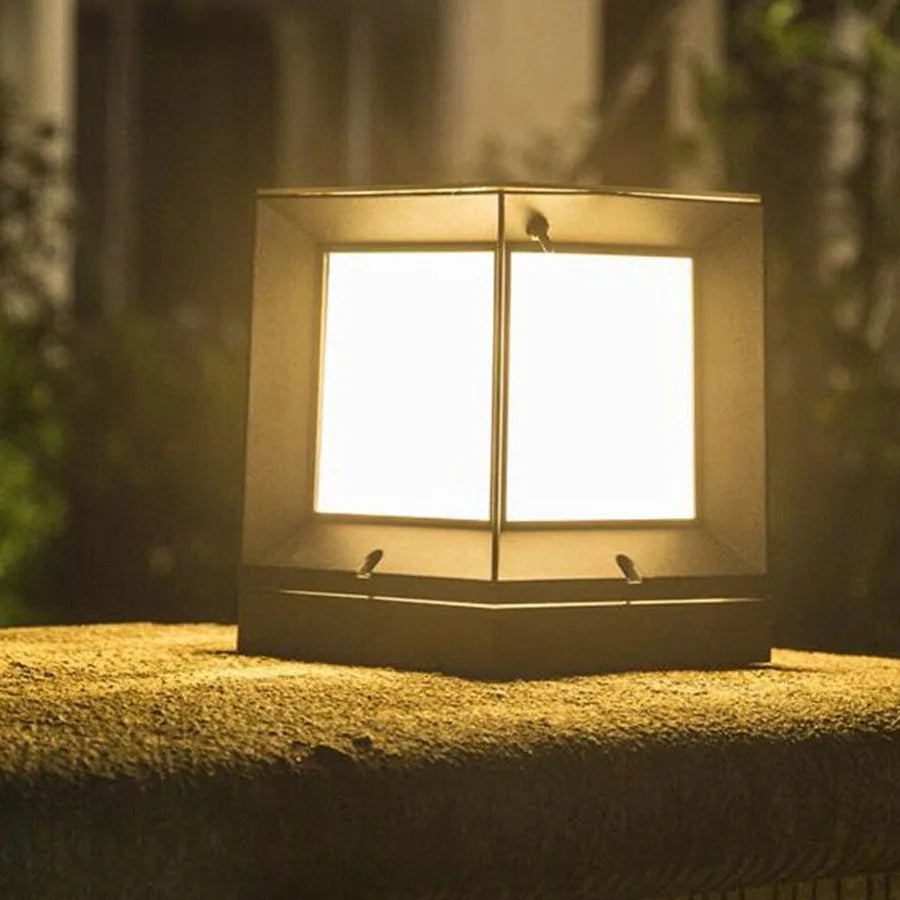 Modern Outdoor Lamp – Sleek Aluminum Cube Light Fixture for Garden, Terrace, and Pathway Illumination 5