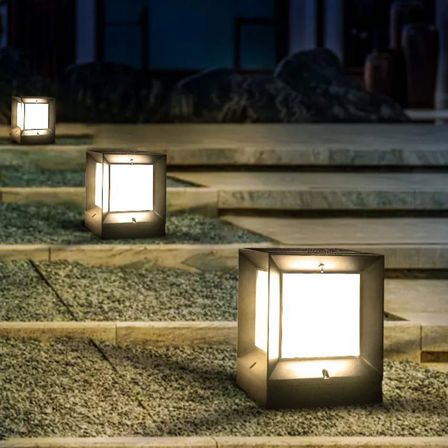 Modern Outdoor Lamp – Sleek Aluminum Cube Light Fixture for Garden, Terrace, and Pathway Illumination 6