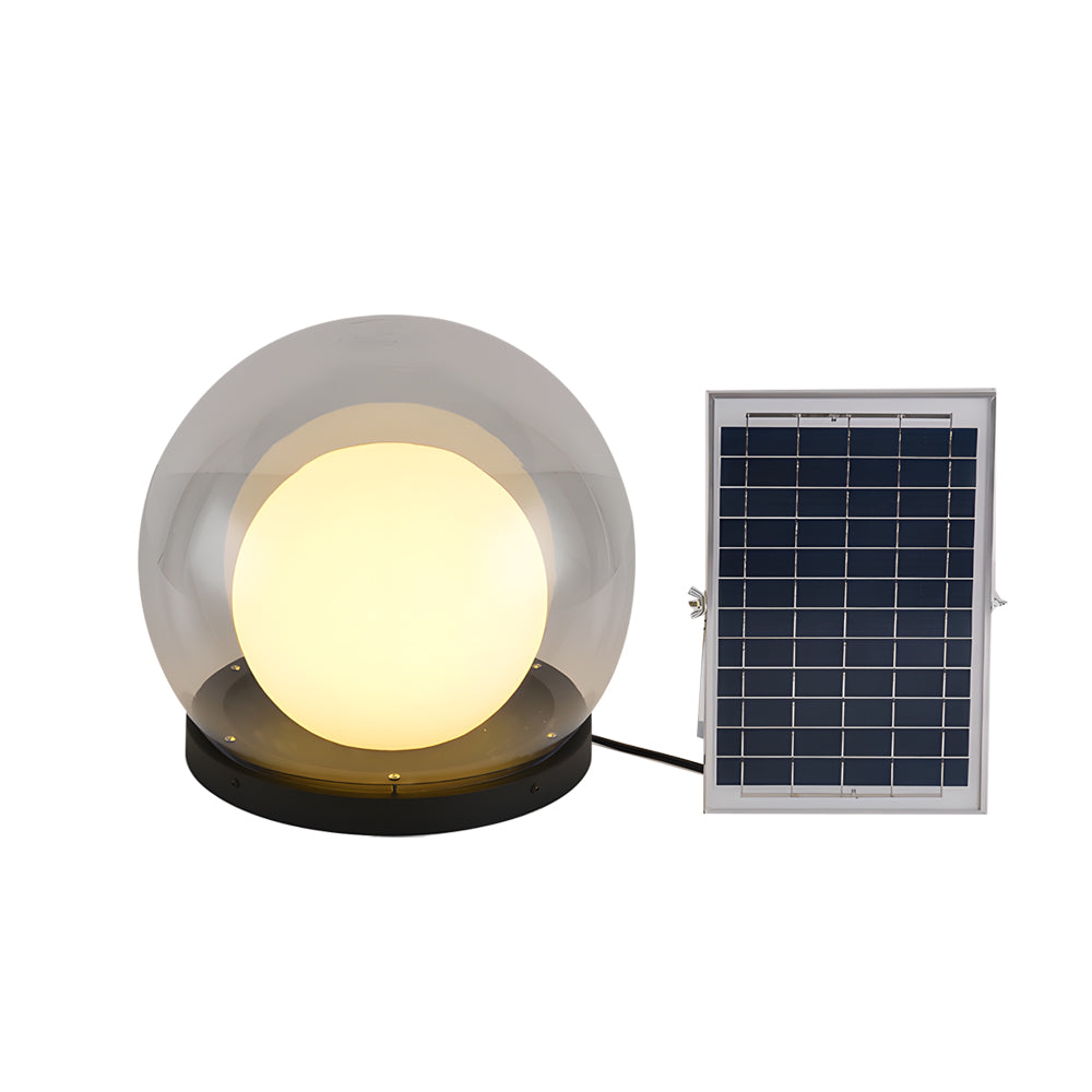 Modern Outdoor Solar Pillar Lamp - Weatherproof Garden Light with Dual-Layer Moonlight Design 5