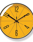 Modern Wall Clock in Black - Minimalist Nordic Design for Home and Office Decor 0