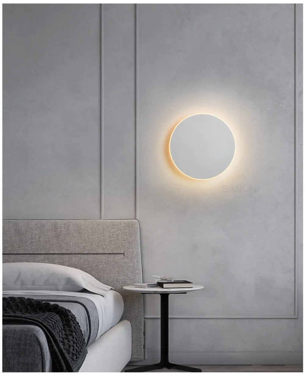 Modern Wall Light Circular LED Energy-Efficient Aluminium Sconce 0