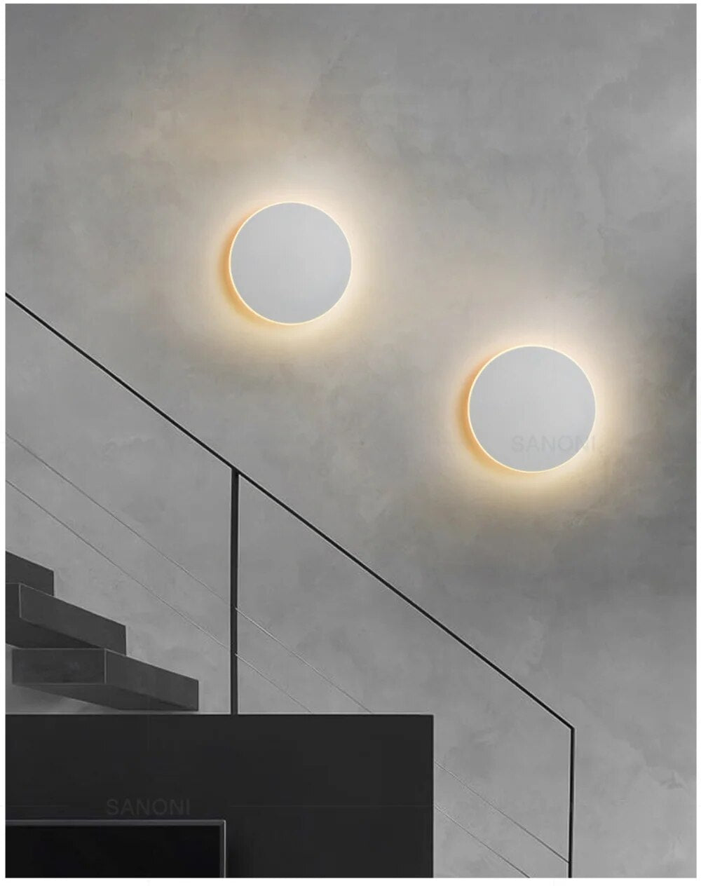 Modern Wall Light Circular LED Energy-Efficient Aluminium Sconce 5
