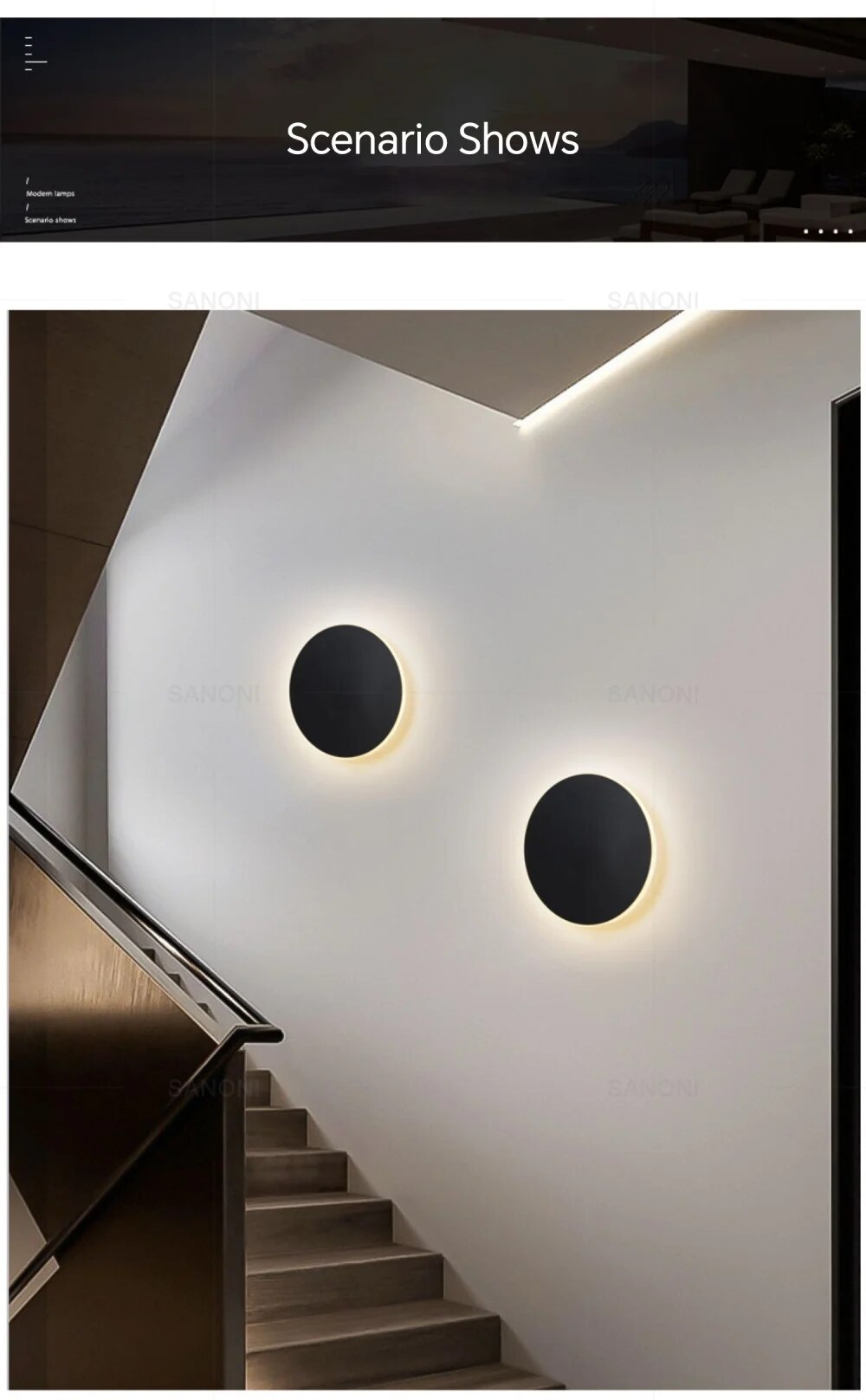Modern Wall Light Circular LED Energy-Efficient Aluminium Sconce 6