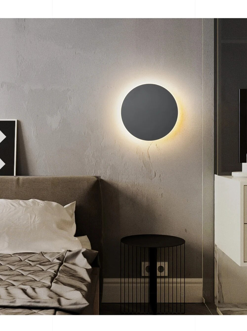 Modern Wall Light Circular LED Energy-Efficient Aluminium Sconce 9
