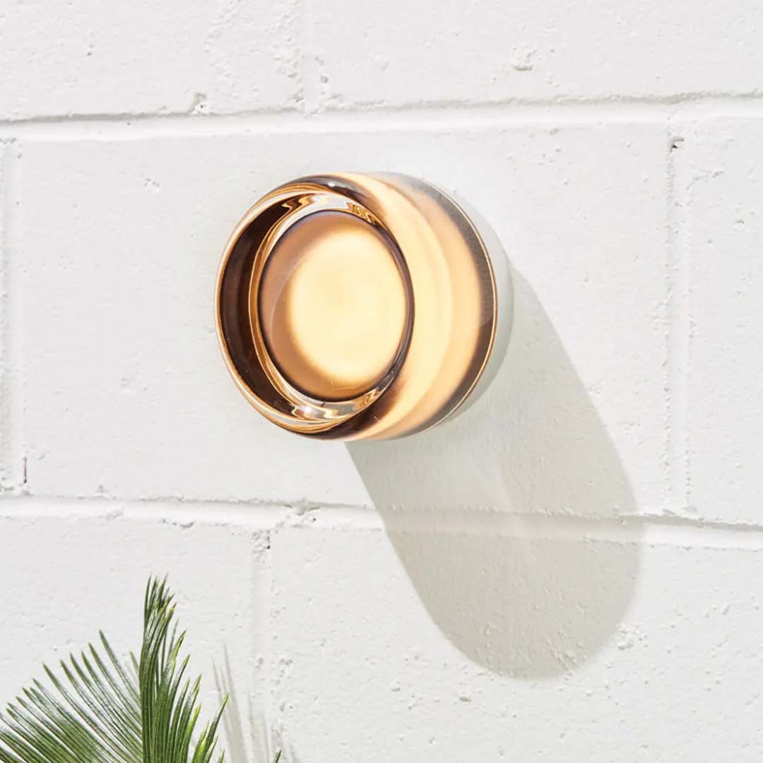 Modern Wall Light Elegant Dimpled Design Metal and Glass Sconce 0