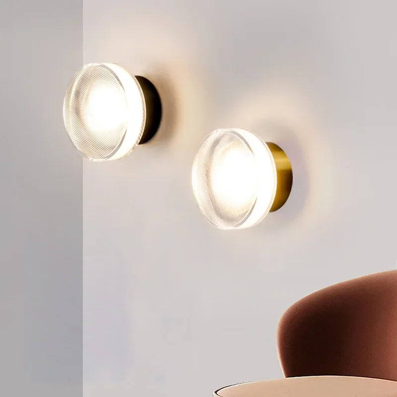 Modern Wall Sconce Lighting Circular Design LED Metal 15W 4