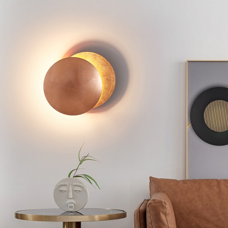 Modern Wall Sconce Lighting Metal LED Solar Eclipse Design Decorative Wall Lamp 4