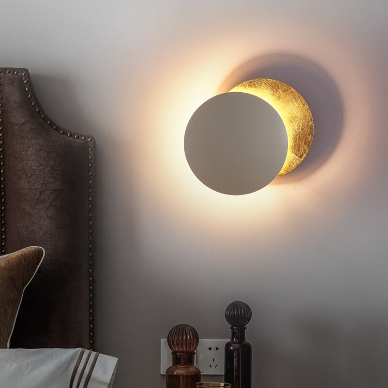 Modern Wall Sconce Lighting Metal LED Solar Eclipse Design Decorative Wall Lamp 5