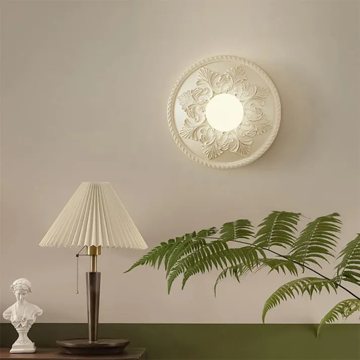 Modern Wall Sconce Milky Coffee Resin Contemporary Design Lighting 1