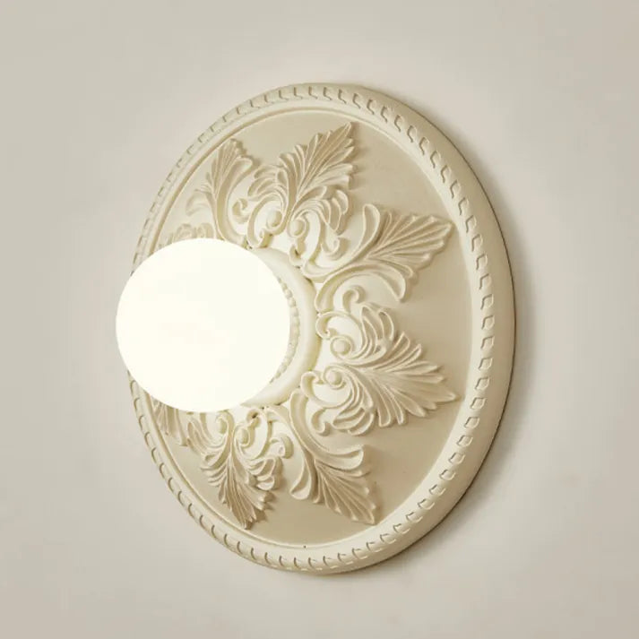 Modern Wall Sconce Milky Coffee Resin Contemporary Design Lighting 2