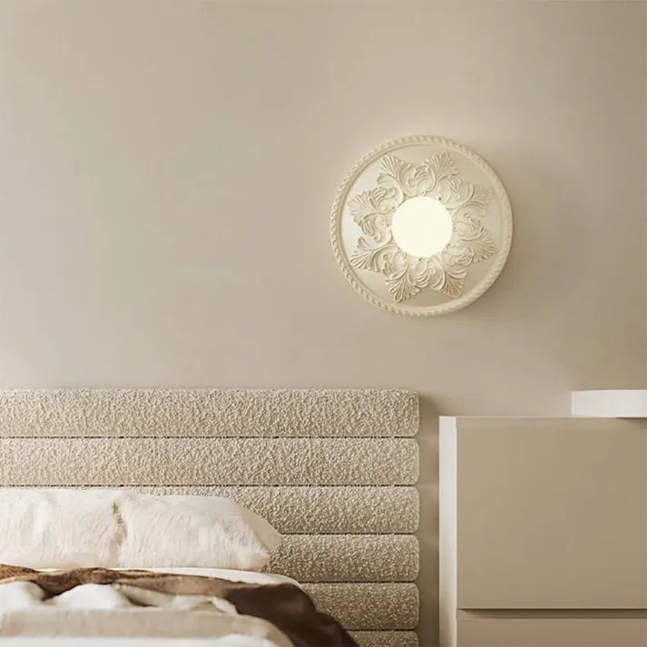 Modern Wall Sconce Milky Coffee Resin Contemporary Design Lighting 3