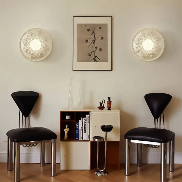 Modern Wall Sconce Milky Coffee Resin Contemporary Design Lighting 6