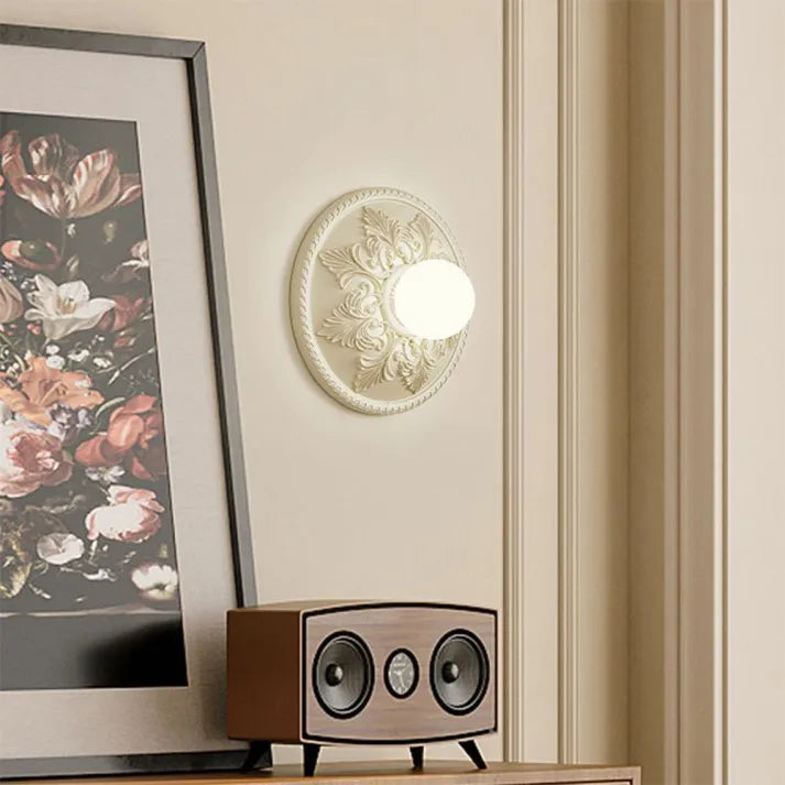 Modern Wall Sconce Milky Coffee Resin Contemporary Design Lighting 7