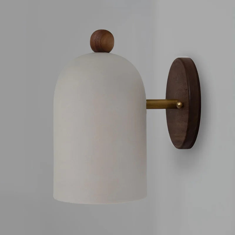 Modern Wall Sconce Walnut Wood Iron Elegant Design Energy Efficient 4