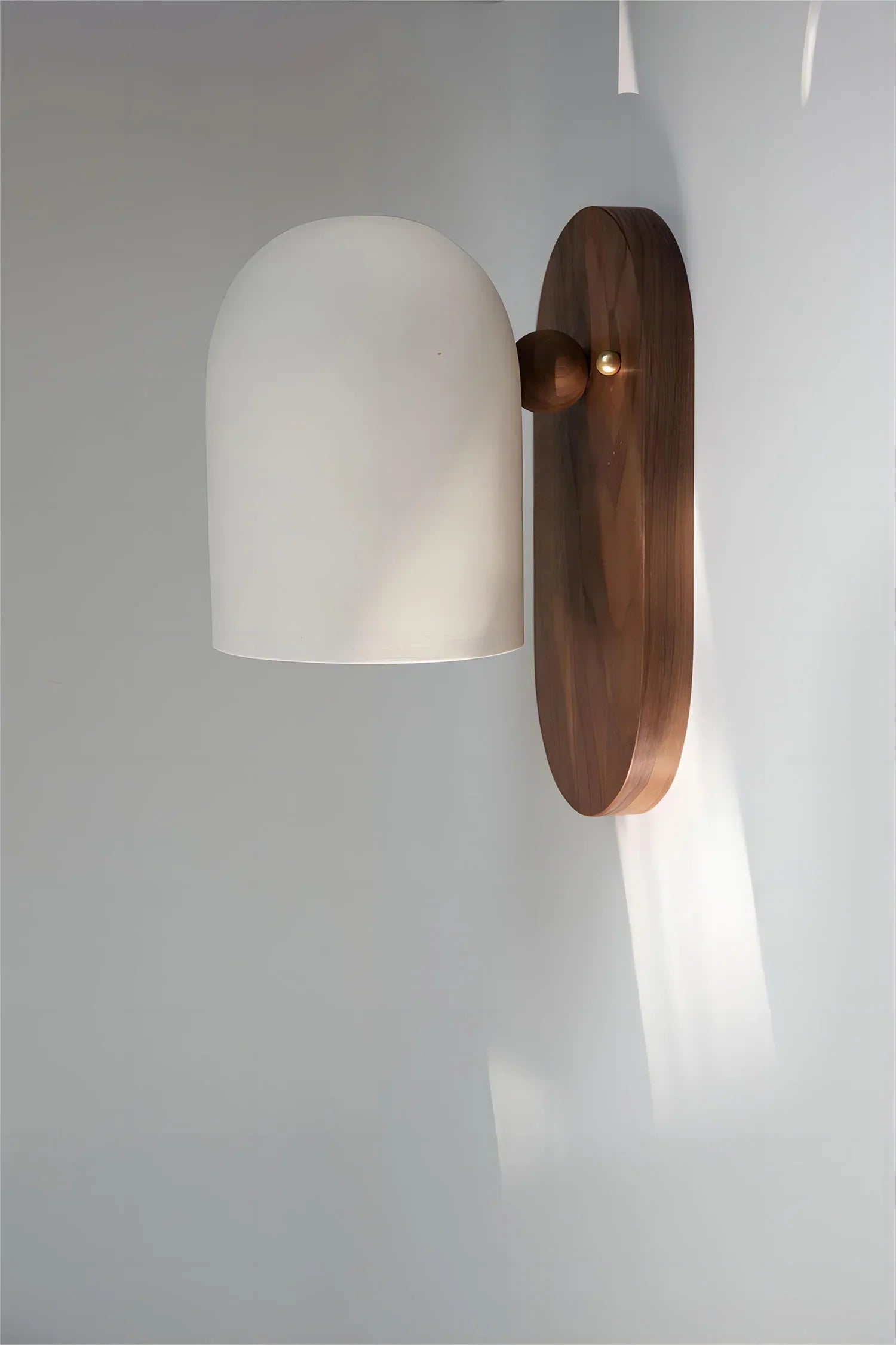 Modern Wall Sconce Walnut Wood Iron Elegant Design Energy Efficient 8