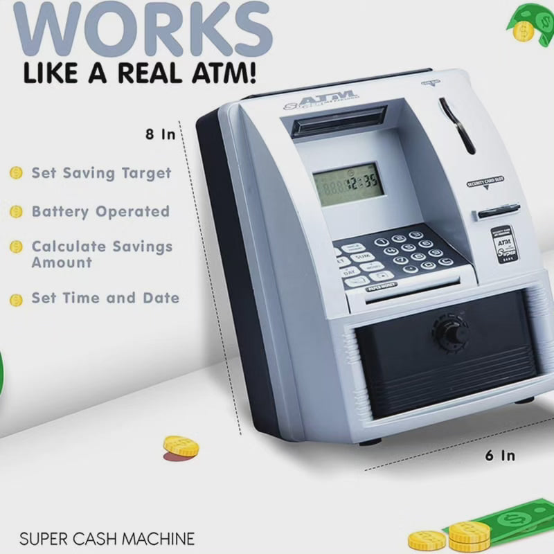 MoneyMate | Kids’ ATM Money Box with Password & Digital Display 2
