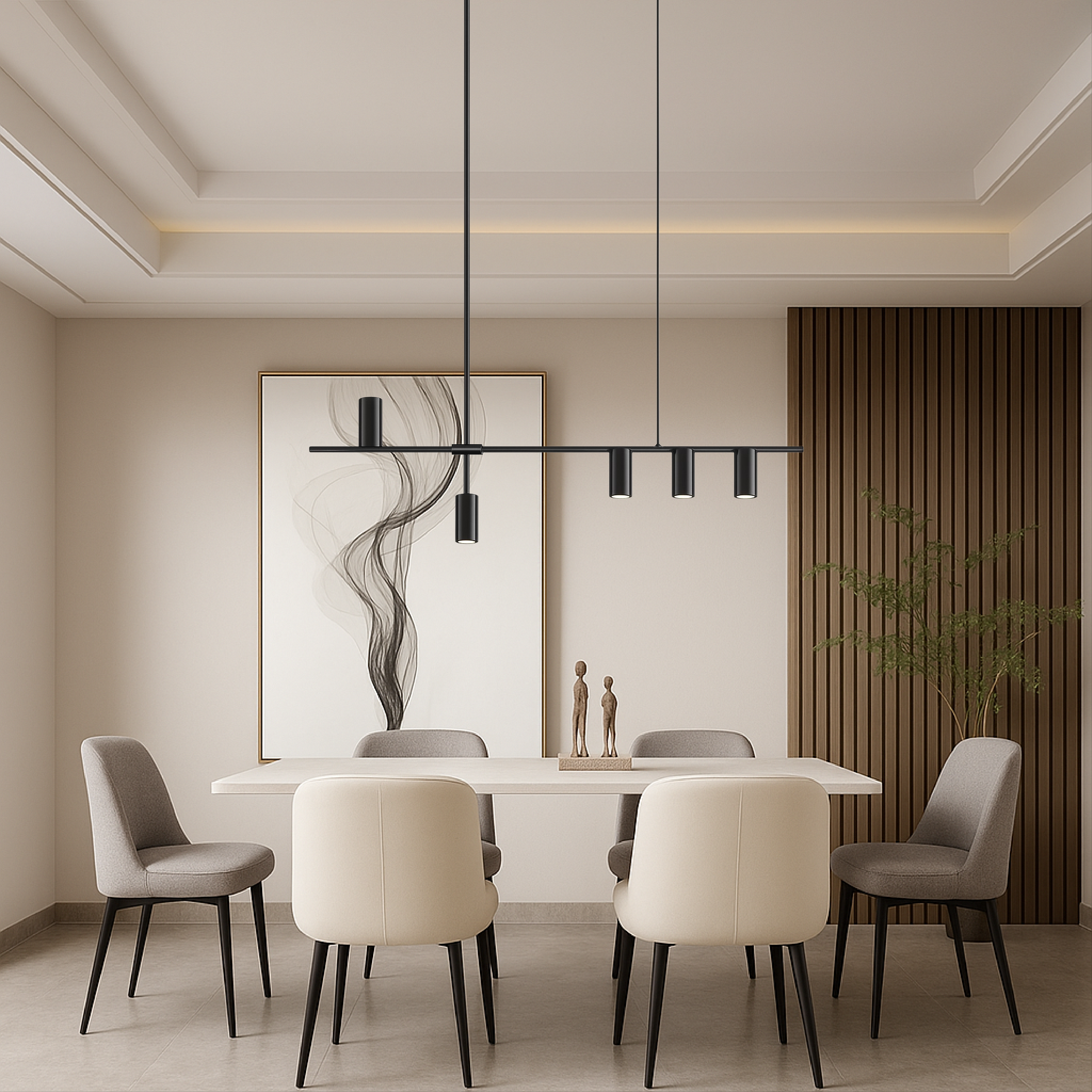 MonoGlow | Minimalist Black Kitchen Hanging Lamp 0